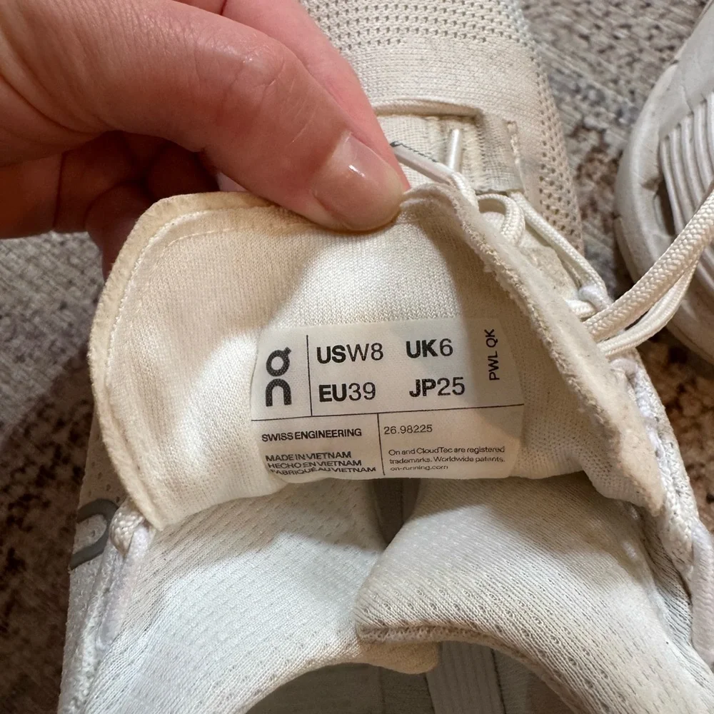 On Running Women's White Athletic Shoes - Picture 6 of 7